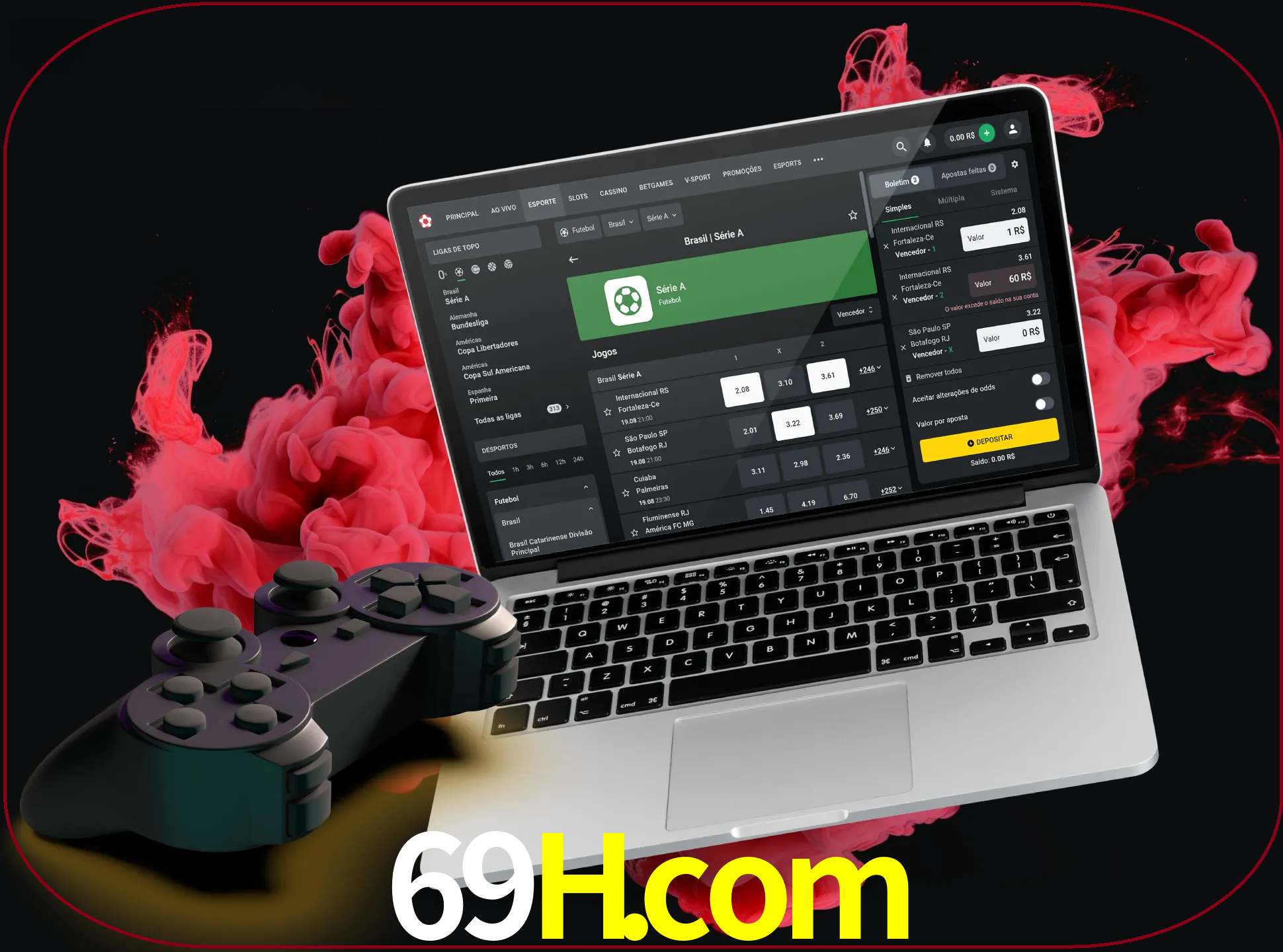 Visite a secção especial de jogos de vídeo em 69h para descobrir em que jogos pode apostar e ganhar muito dinheiro.